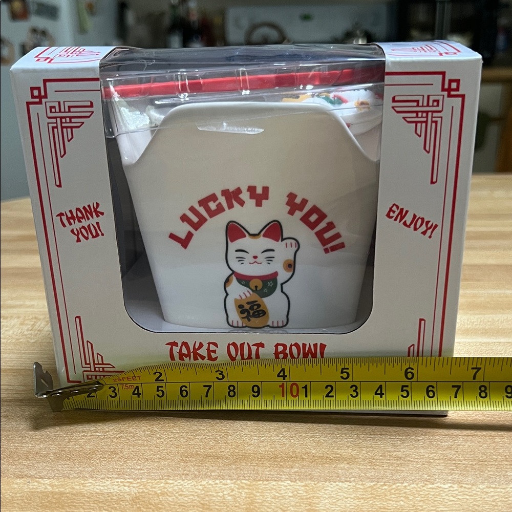 Lucky You! Take Out Bowl Noodle Bundle “7 X 7” Ceramic - Picture 3 of 13